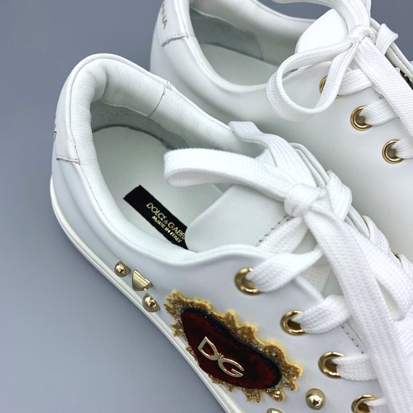 NIB DOLCE & GABBANA Heart Portofino Sneakers - Picture 13 of 14